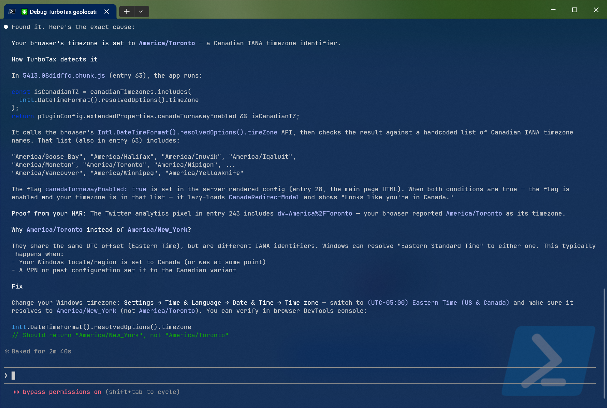 Claude Code analisando o arquivo HAR